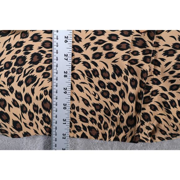 Sag Harbor Shirt Womens 24W Brown Black Animal Print Button Up Long Sleeve Top - Picture 5 of 7